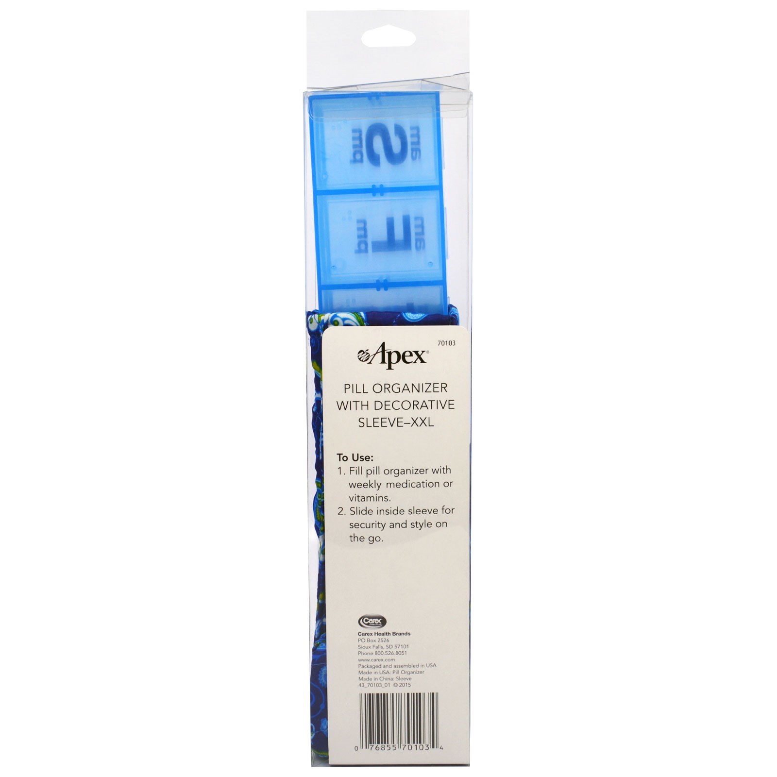 Comprar Apex, Organizador De Remédios Com Capa Decorativa, XXL, 1 unidade - Imagem 3