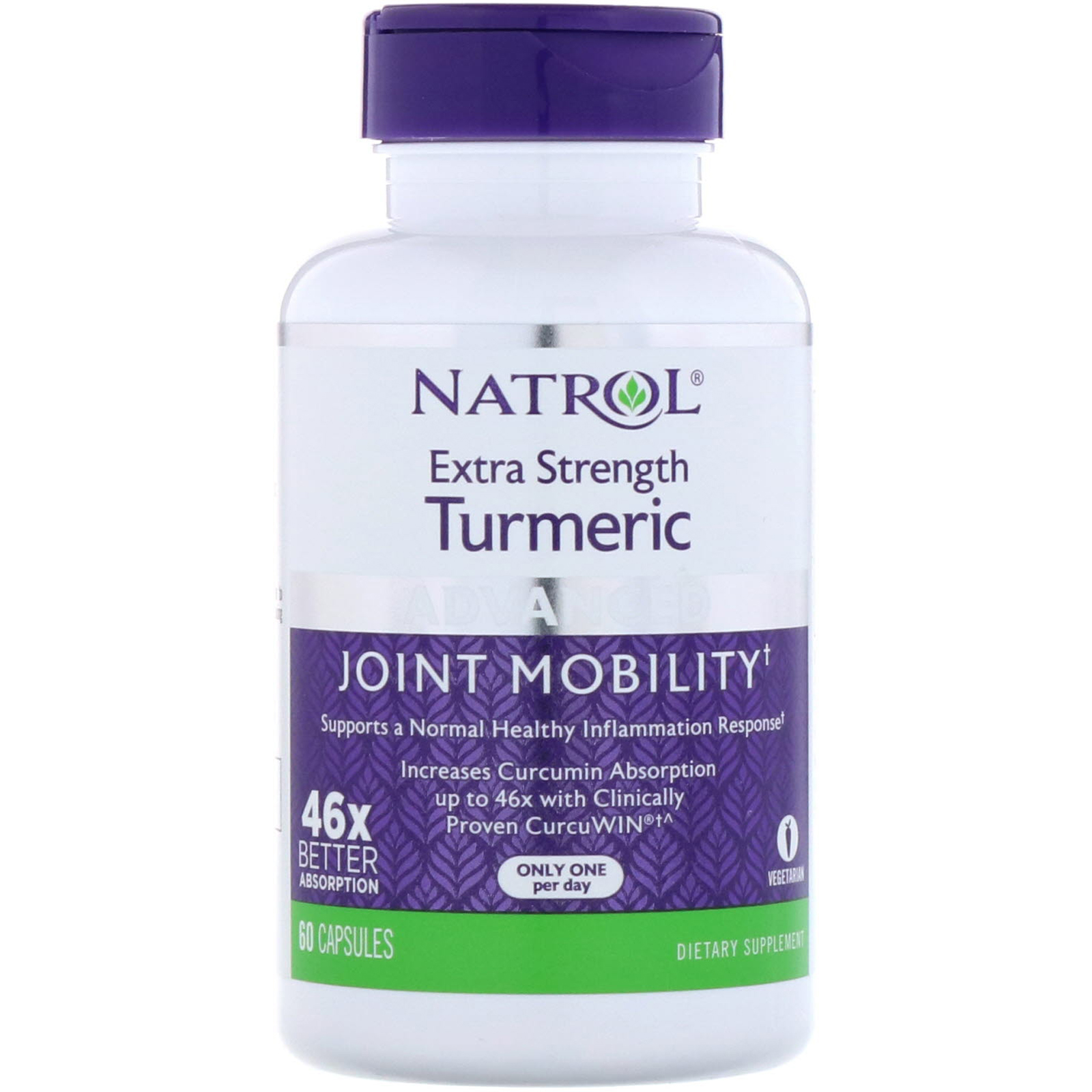 Comprar Natrol, Cúrcuma de Força Extra, Avançada, 60 Cápsulas - Imagem 3