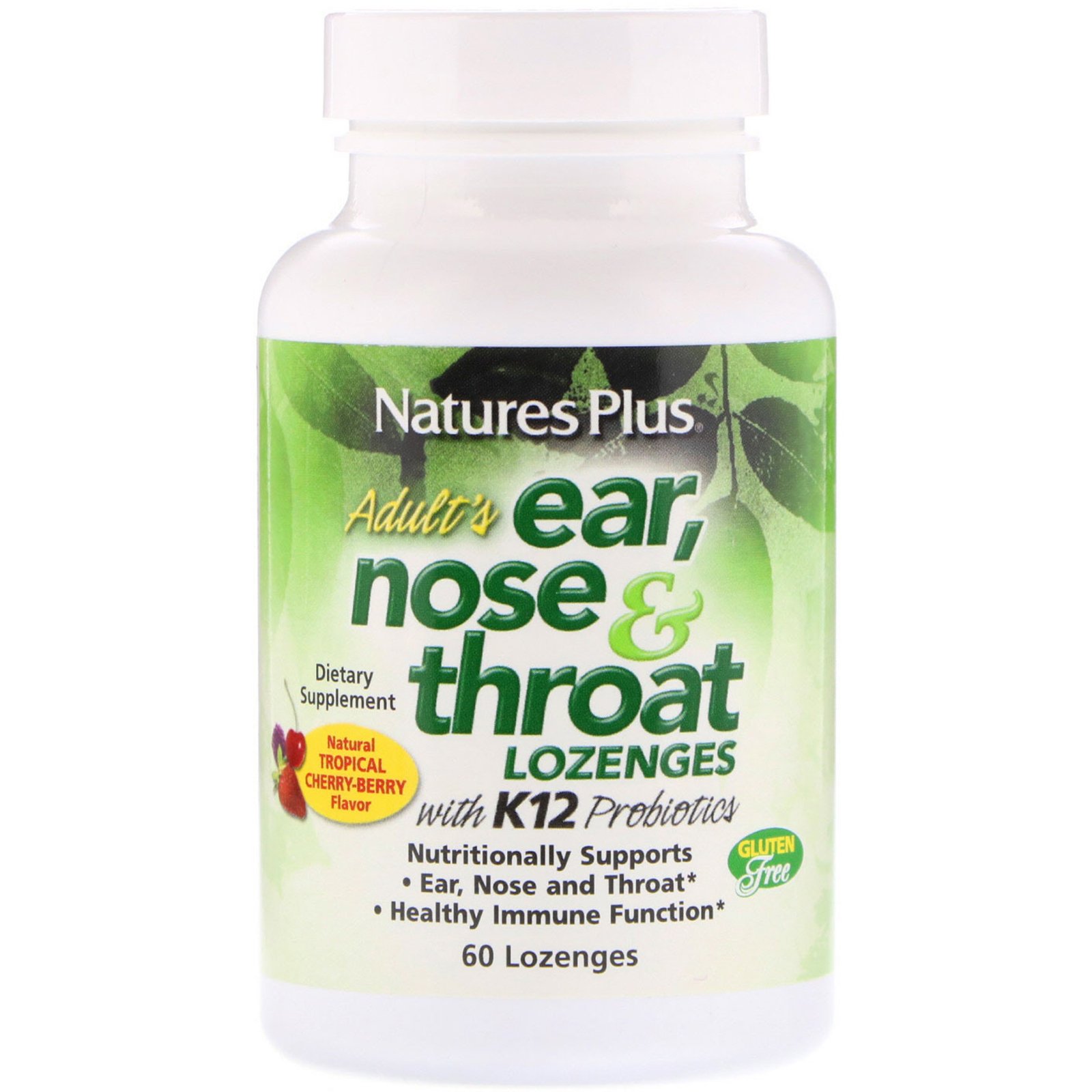 Comprar Nature's Plus, Pastilha para Ouvido, Nariz e Garganta de Adultos, Cereja Tropical, 60 pastilhas