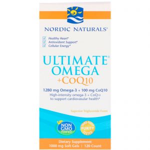 Comprar Nordic Naturals, Ultimate Omega + CoQ10, 1.000 mg, 120 Cápsulas Softgel