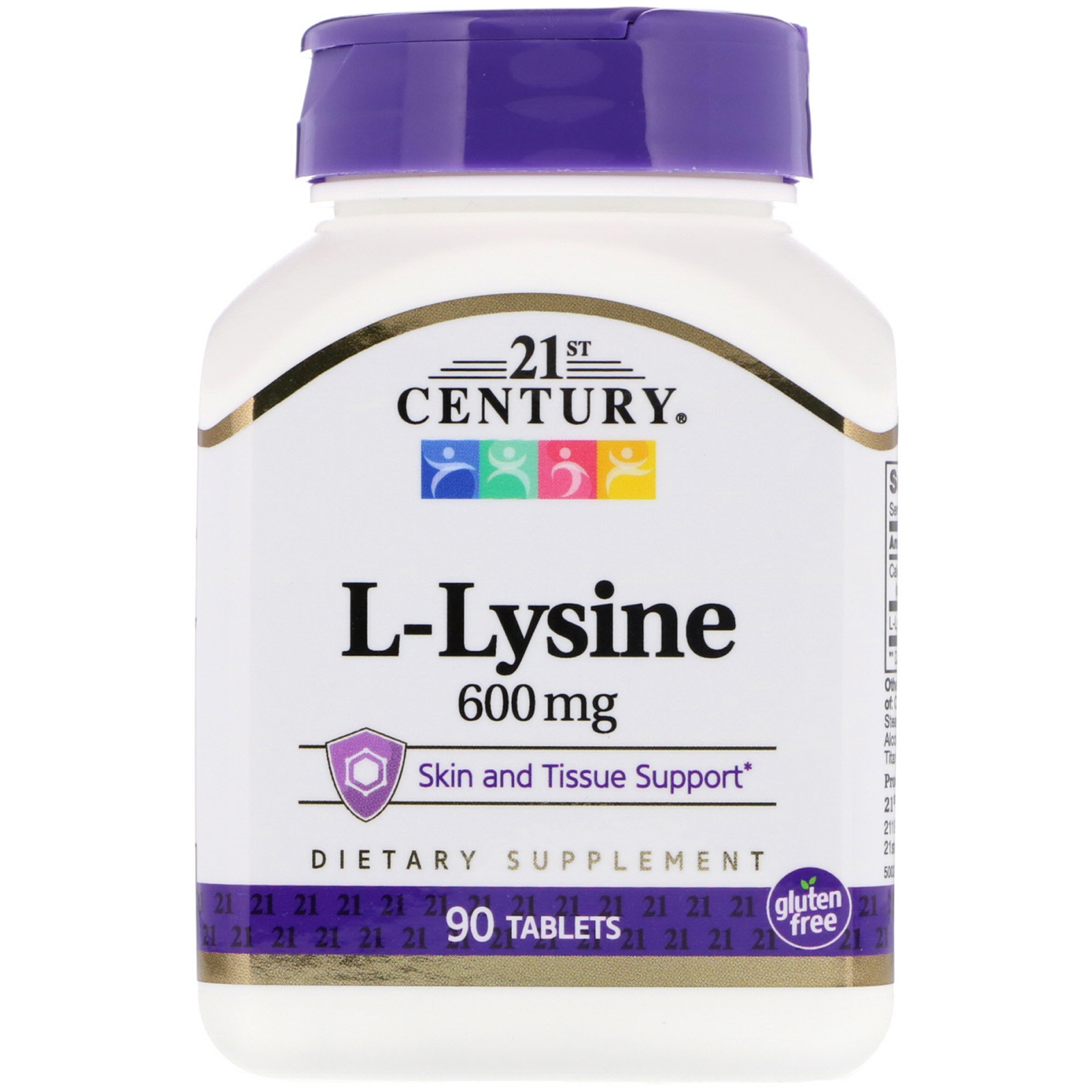 Comprar 21st Century, L-Lisina, 600 mg, 90 comprimidos