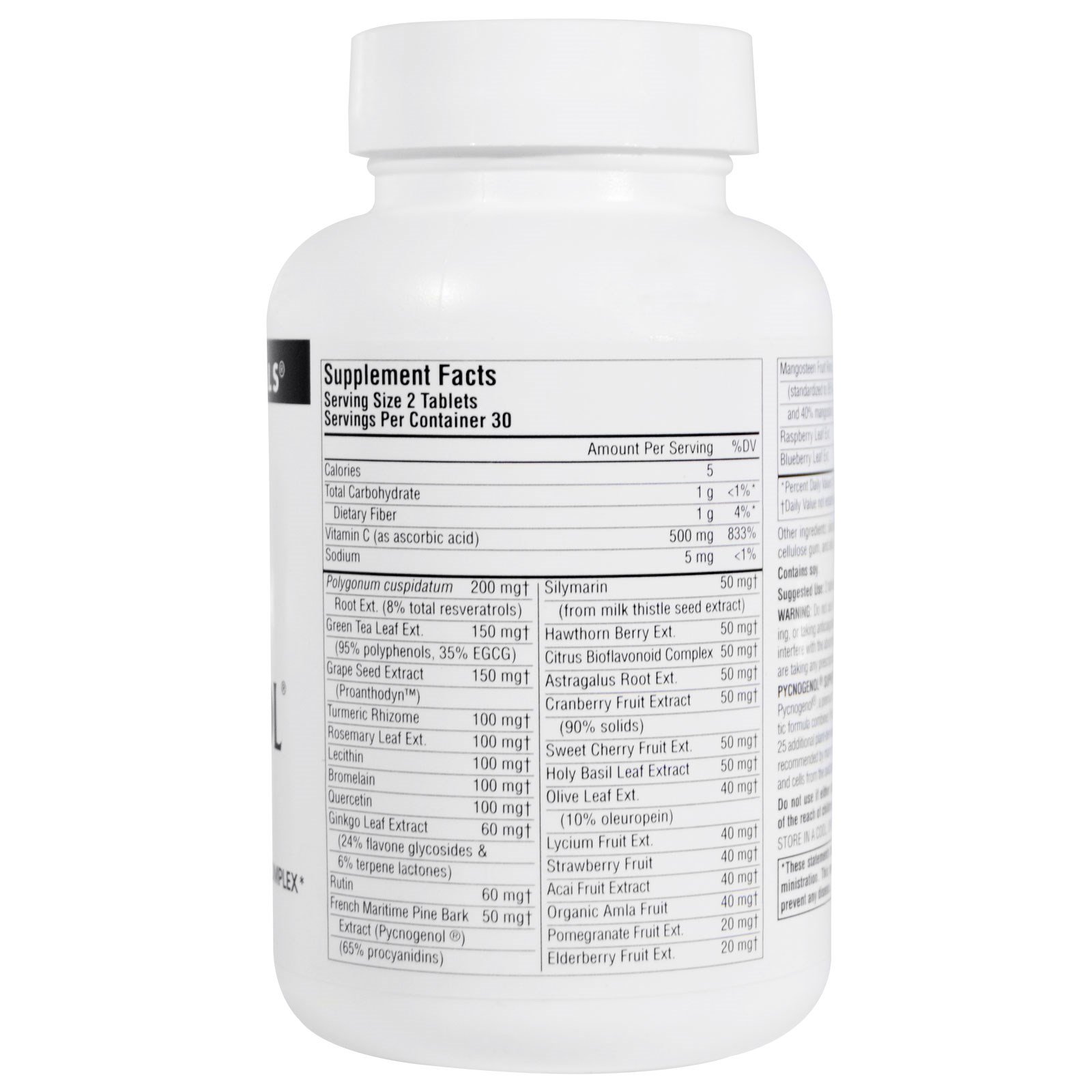 Comprar Source Naturals, Picnogenol Supreme, 60 Comprimidos - Imagem 2
