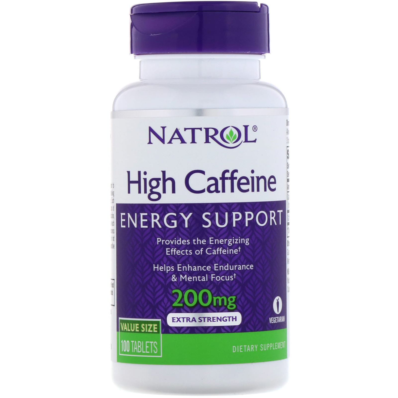 Comprar Natrol, High Caffeine, Extra Strength, 200 mg, 100 Tablets