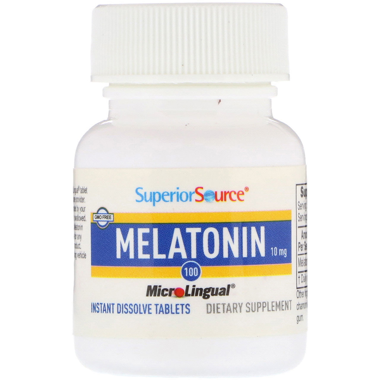 Comprar Superior Source, Melatonina, 10 mg, 100 Tabletes Microlinguais Dissolvem Instantaneamente - Imagem 3