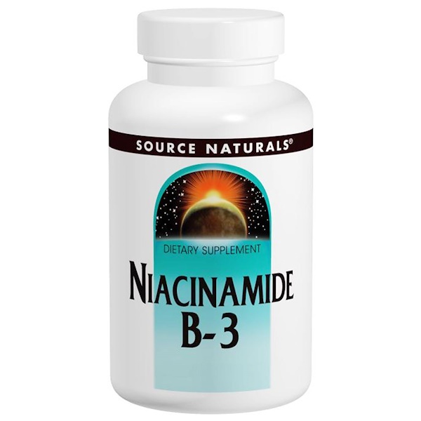 Comprar Source Naturals, Niacinamida B-3, 100 mg, 250 tabletes