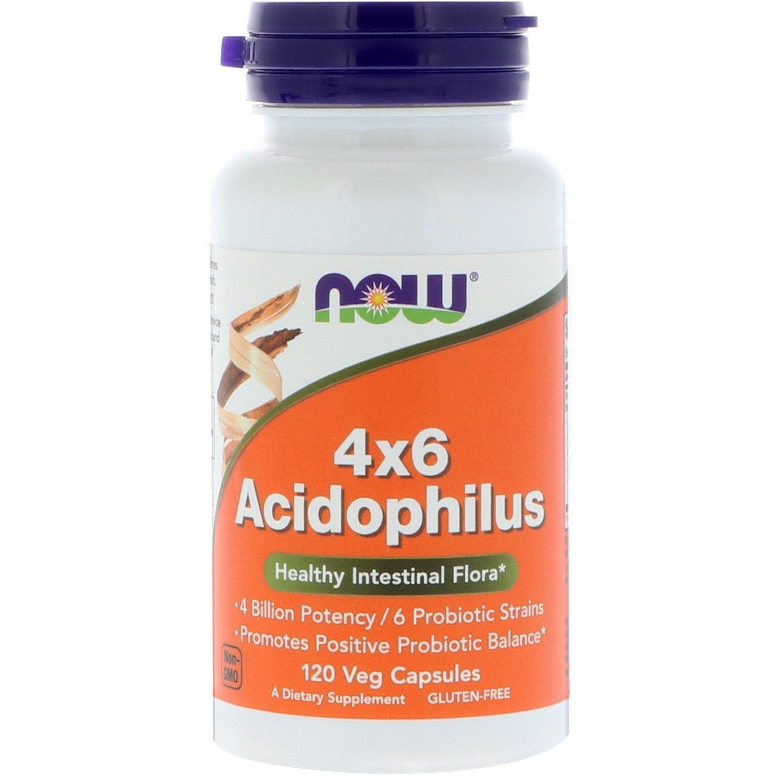 Comprar Now Foods, 4x6 Acidófilus, 120 C[apsulas para os Vegetarianos