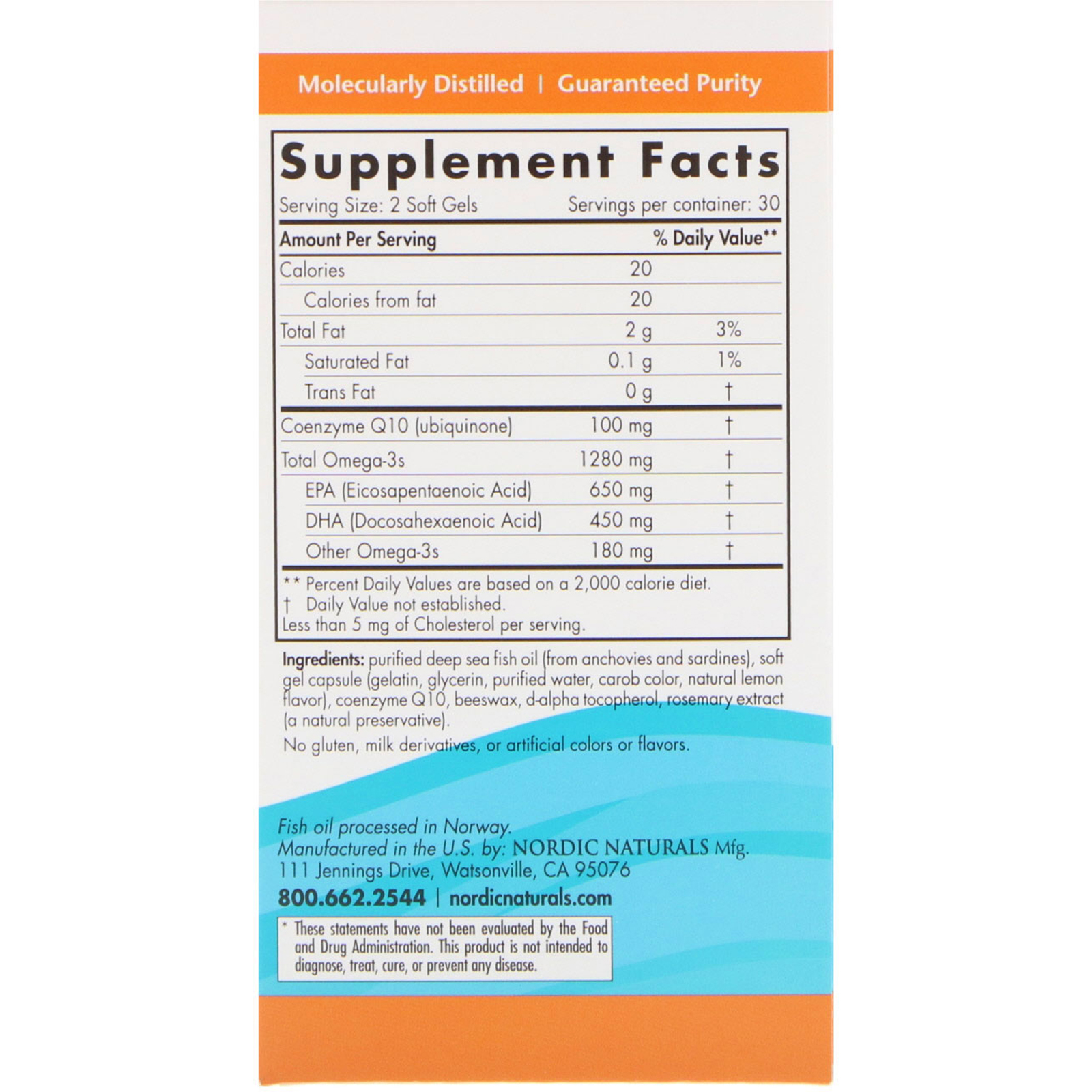 Comprar Nordic Naturals, Ultimate Omega + CoQ10, 1000 mg, 60 Cápsulas Softgel - Imagem 2