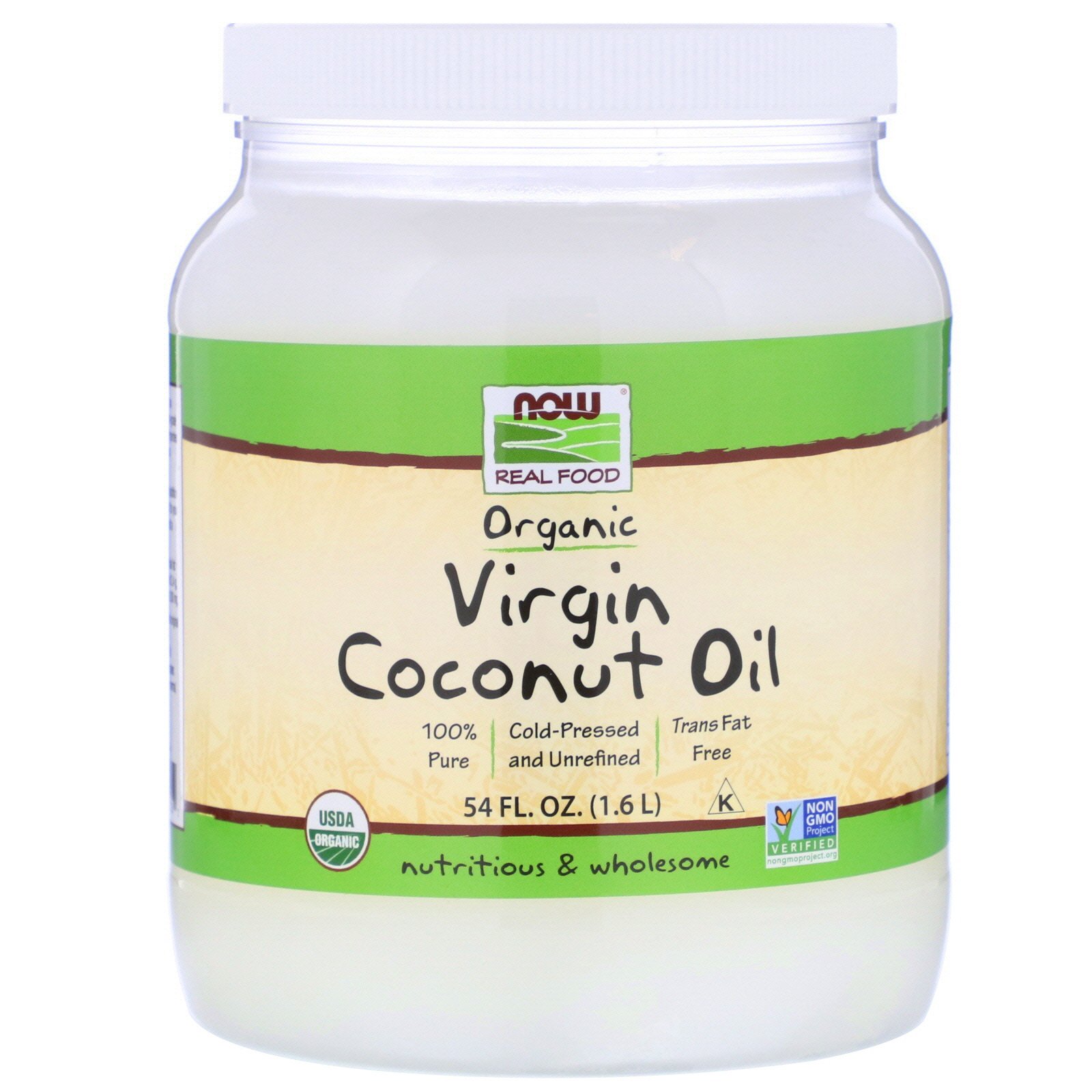 Comprar Now Foods, Óleo de Coco Virgem Orgânico, 1,6 L (54 fl oz)
