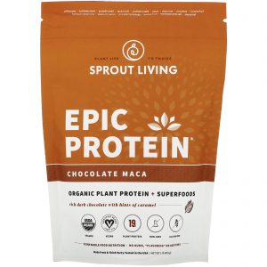 Comprar Sprout Living, Epic Protein, Organic Plant Protein + Superfoods, Chocolate Maca, 1 lb (455 g)
