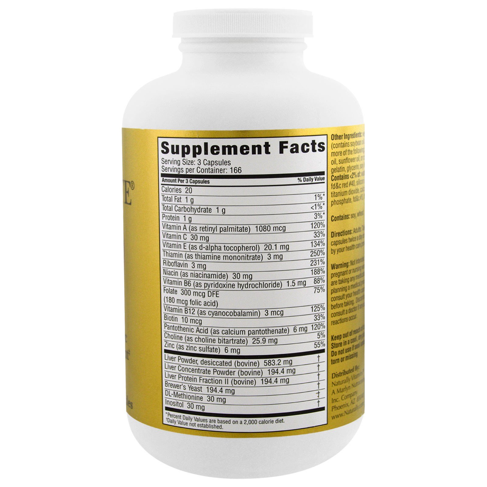 Comprar Naturally Vitamins, Marlyn, Hep-Forte, 500 Cápsulas de Gelatina Mole - Imagem 2