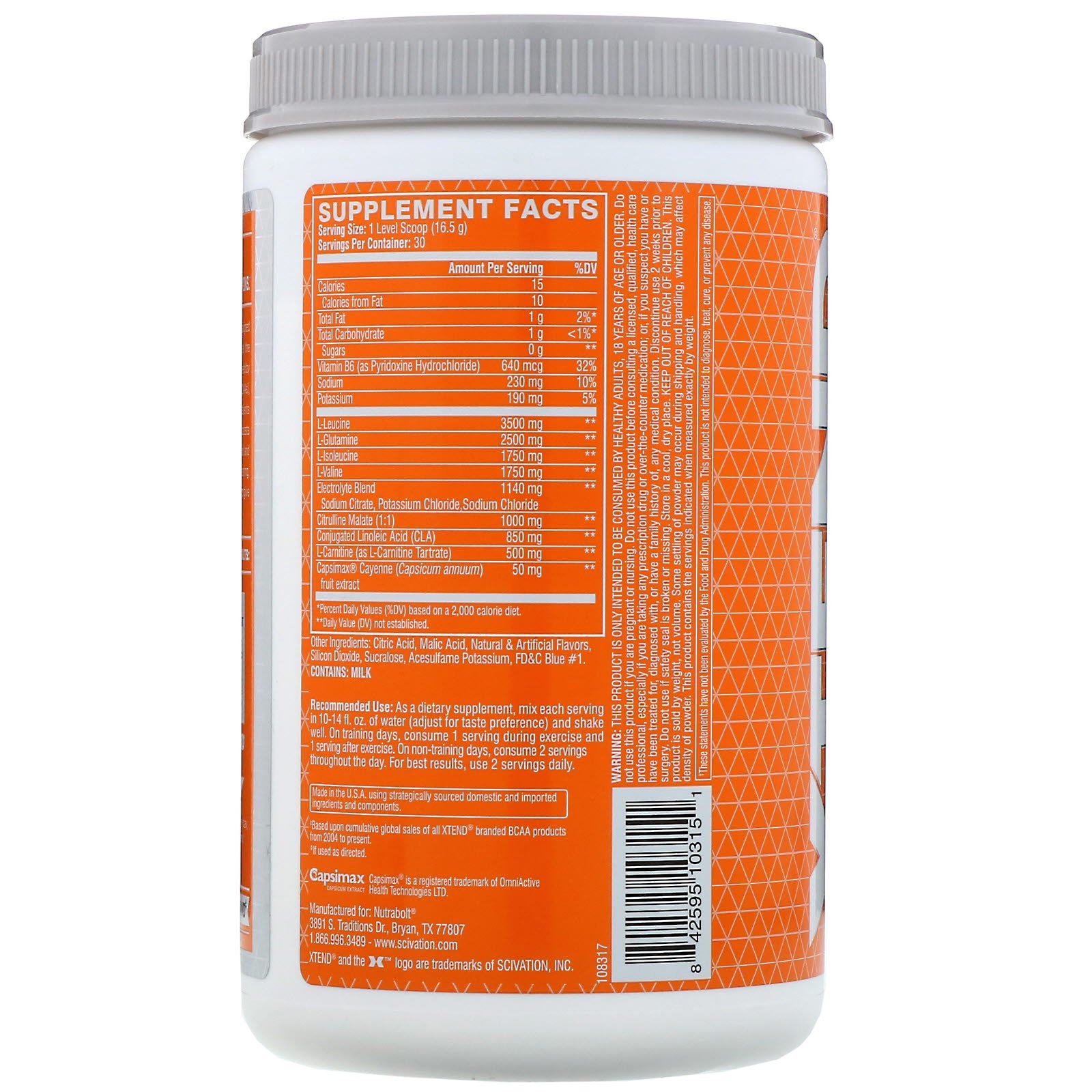 Comprar Scivation, Xtend Ripped, 7G BCAAs, Limonada de Mirtilo, 495 g (1,09 lb) - Imagem 2