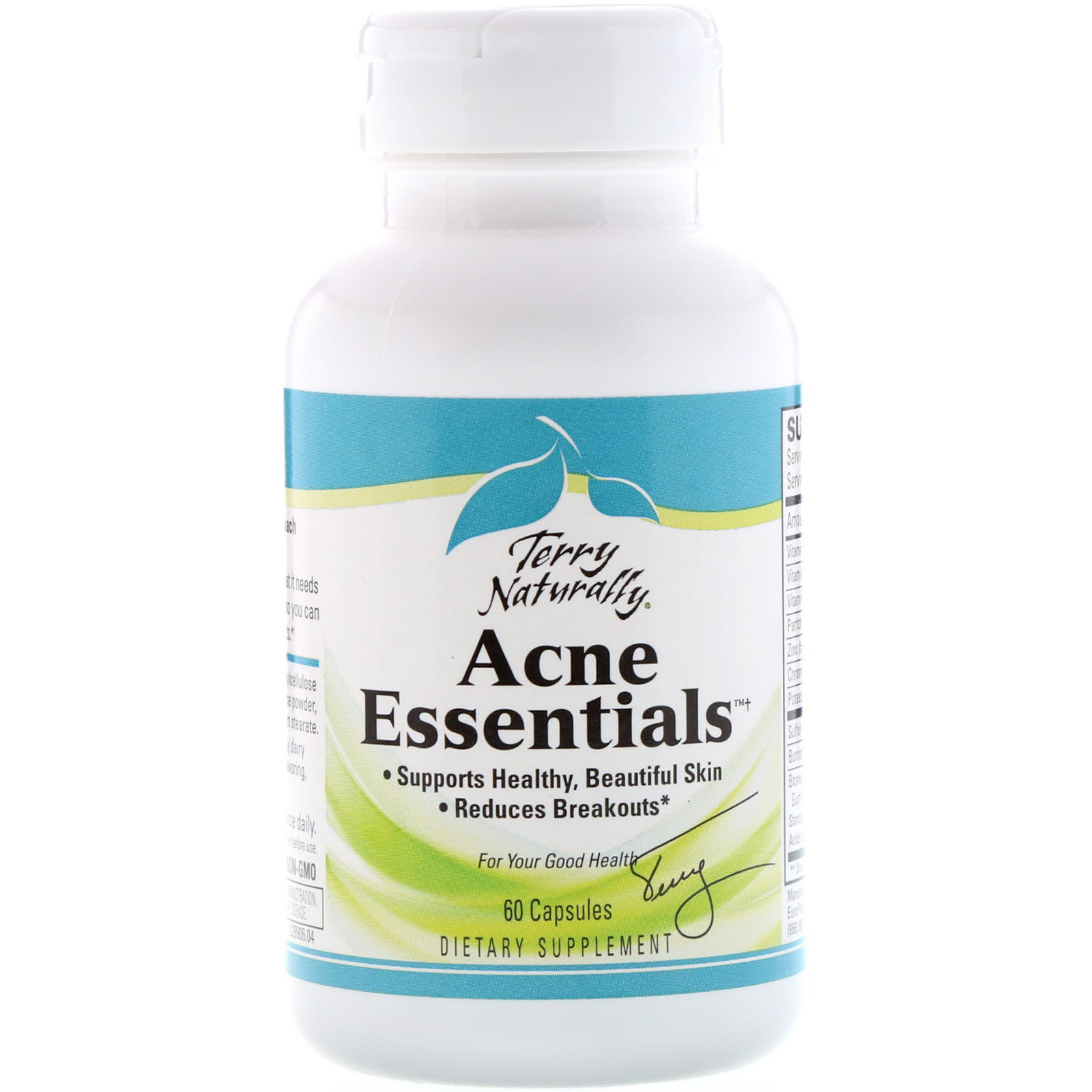 Comprar EuroPharma, Terry Naturally, Acne Essentials, 60 Cápsulas - Imagem 3