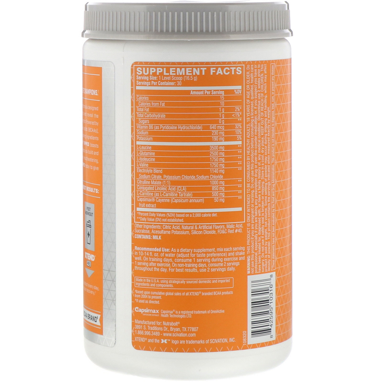 Comprar Scivation, Xtend Ripped, 7G BCAA, Lima e Melancia, 495 g (1,09 lb) - Imagem 2
