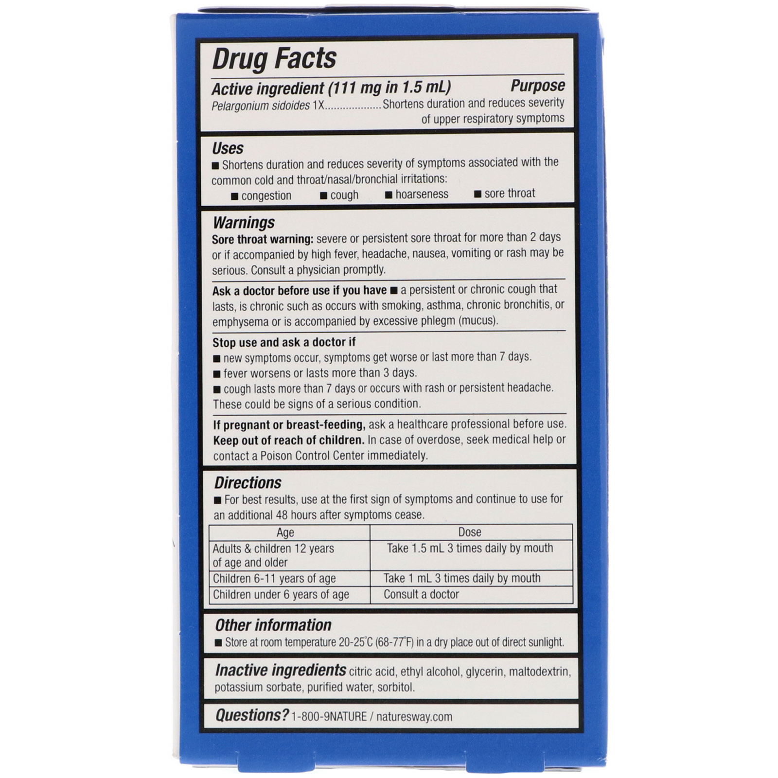 Comprar Nature's Way, Umcka, ColdCare, Gotas, sem álcool, 1 fl oz (30 ml) - Imagem 2