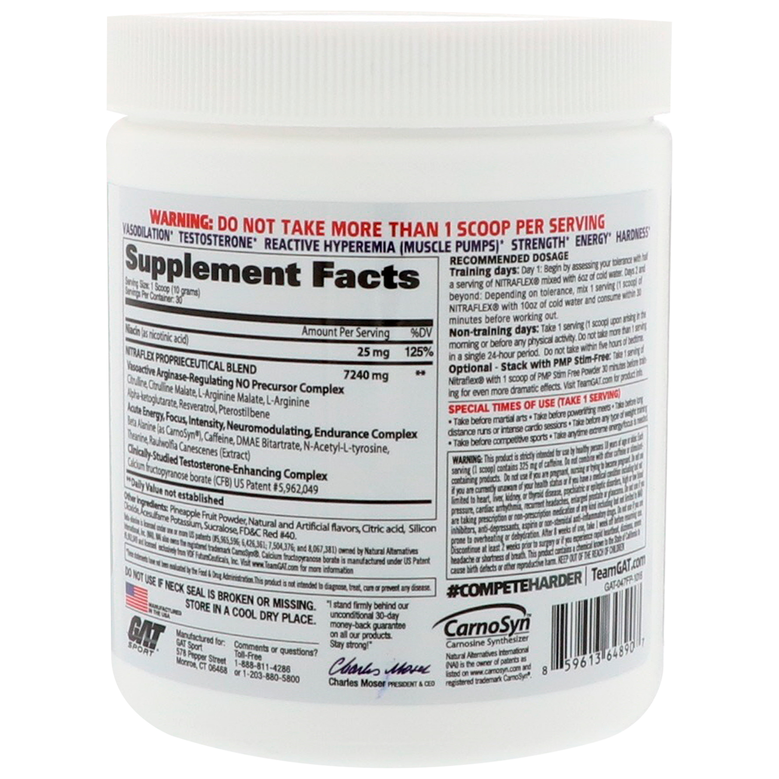 Comprar GAT, NITRAFLEX, Fruit Punch, 10.6 oz (300 g) - Imagem 2