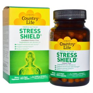 Comprar Country Life, Stress Shield, Triple Action, 60 Cápsulas Veganas