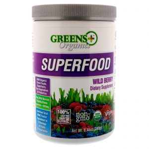 Comprar Greens Plus, Superalimentos Orgânicos, Frutas Silvestres, 8,46 onças (240 g)