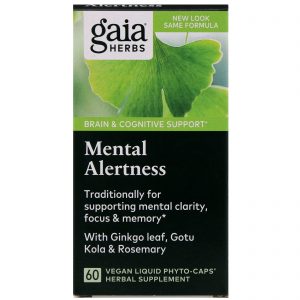 Comprar Gaia Herbs, DailyWellness, Estado de Alerta Mental, 60 Fitocápsulas Líquidas Vegetarianas