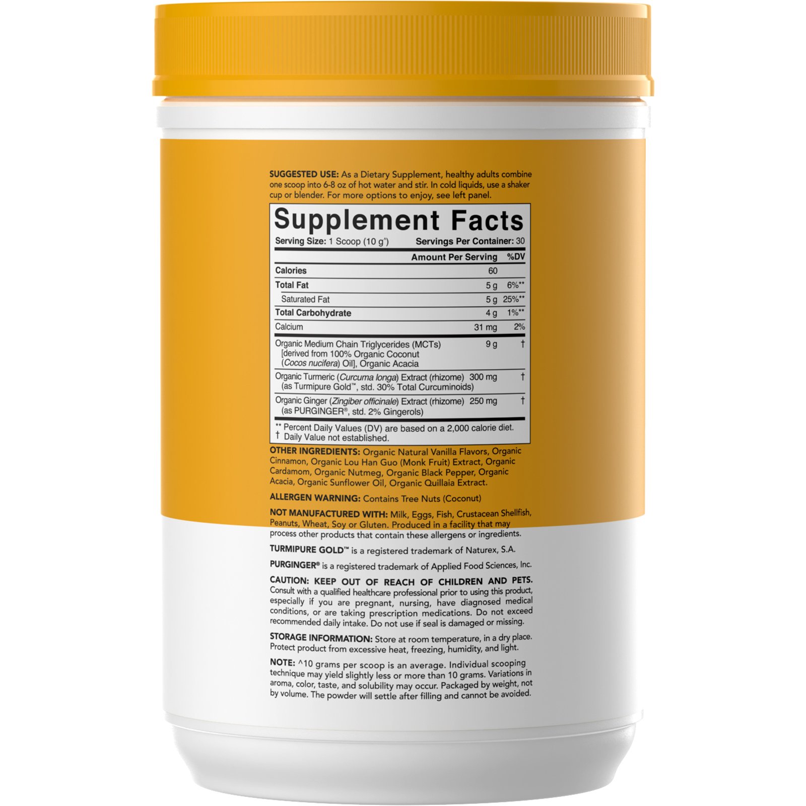 Comprar Sports Research, Golden Milk with Turmeric & Ginger, 10.6 oz (300 g) - Imagem 2