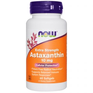 Comprar Now Foods, Astaxantina, 10 mg, 60 Cápsulas Softgel