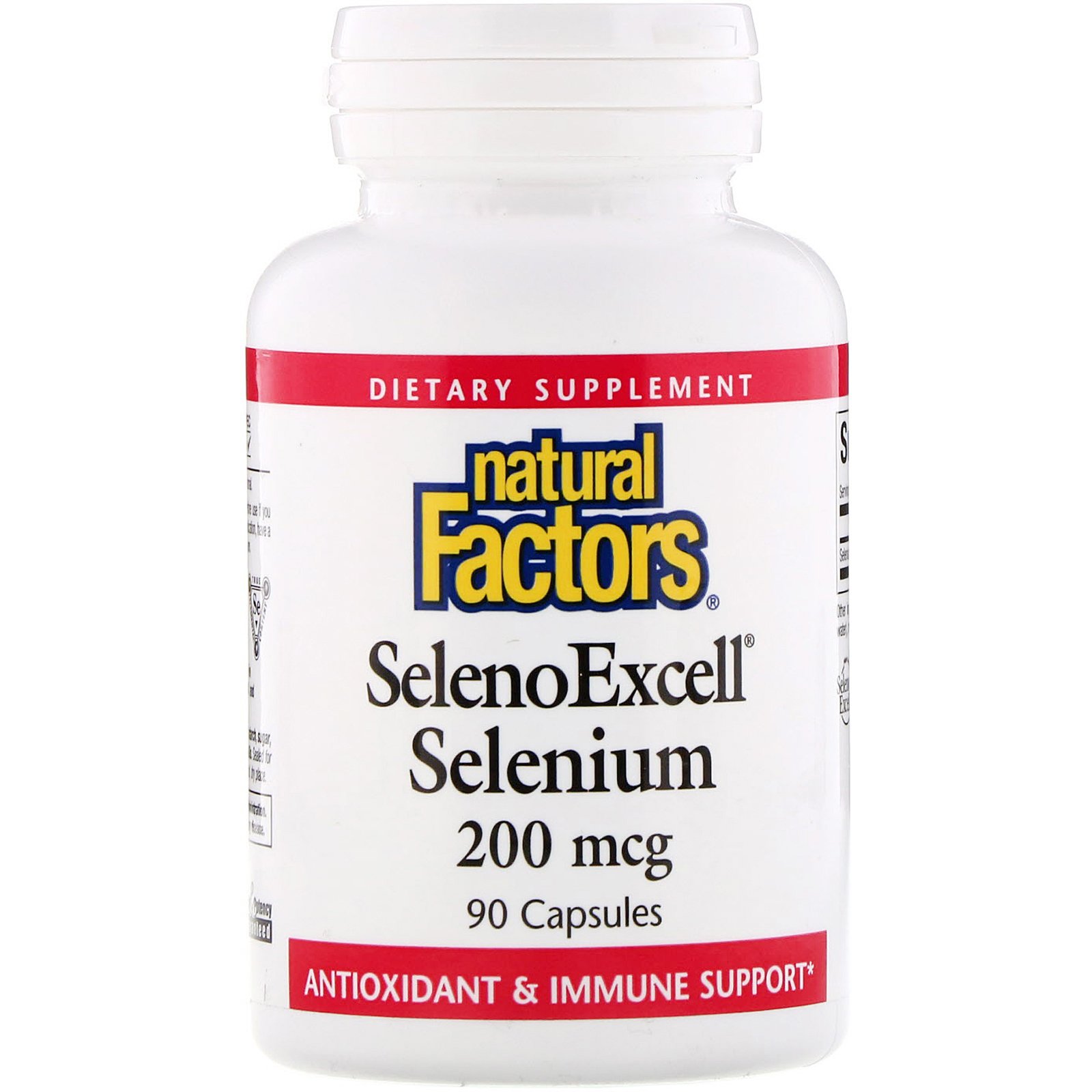 Comprar Natural Factors, SelenoExcell, Selênio, 200 mcg, 90 Cápsulas