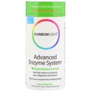 Comprar Rainbow Light, Advanced Enzyme System, Rapid Release Formula, 90 Vegetarian Caps