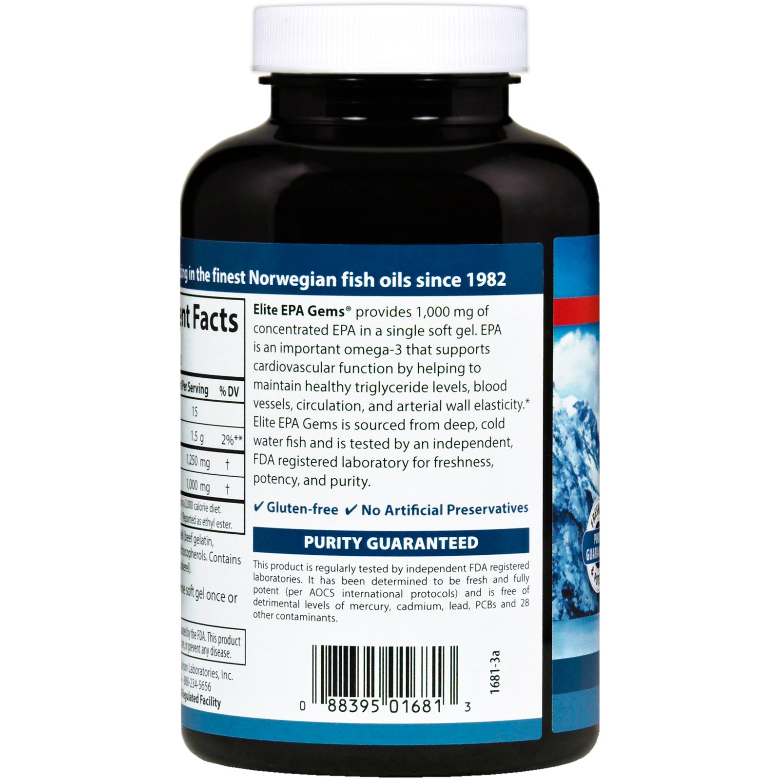 Comprar Carlson Labs, EPA Gems Elite, 1000 mg, 120 Cápsulas Gelatinosas - Imagem 3