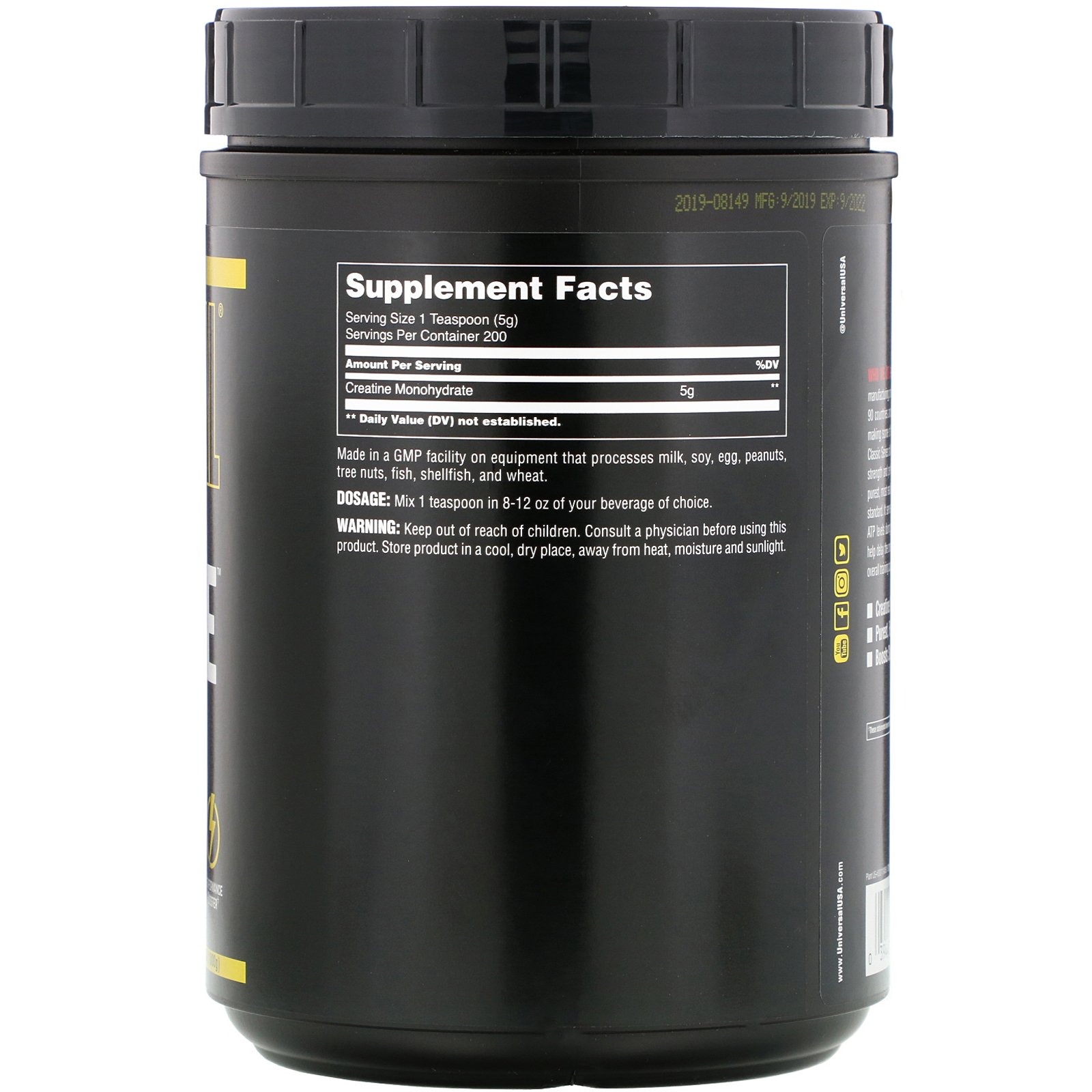 Comprar Universal Nutrition, Creatina, 1.000 g (2,2 lb) - Imagem 2