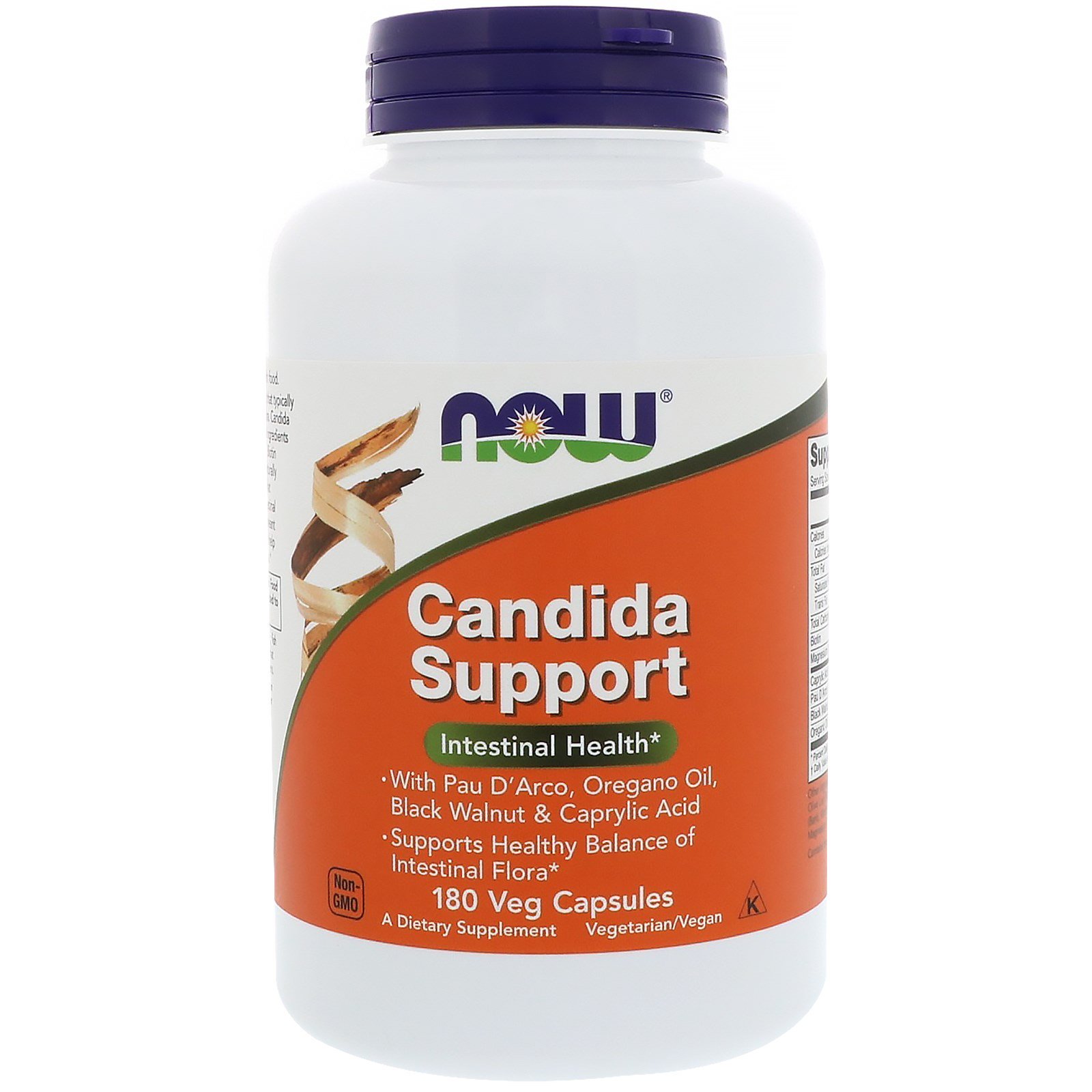 Comprar Now Foods, Candida Support, 180 Cápsulas Vegetais