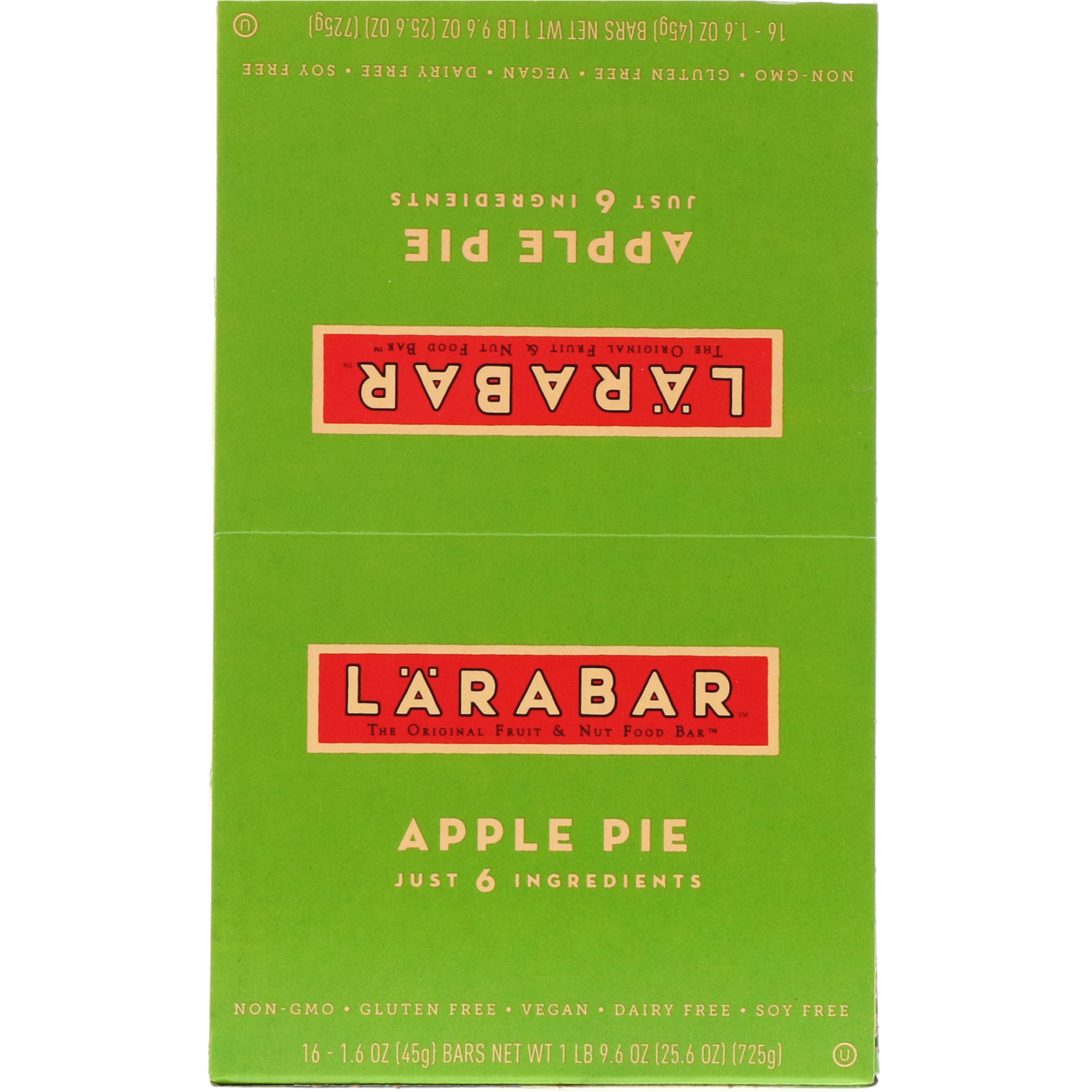 Comprar Larabar, The Original Fruit & Nut Food Bar, Apple Pie, 16 Bars, 1.6 oz (45 g) Each - Imagem 2