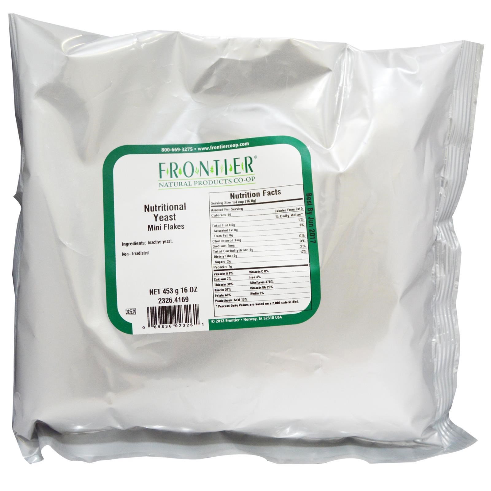 Comprar Frontier Natural Products, Nutritional Yeast, Miniflocos, 453 g (16 oz) - Imagem 2
