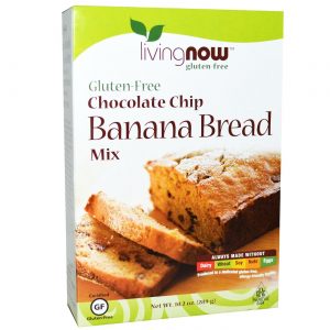 Comprar Now Foods, Mistura para Pão de Banana e Chocolate - Sem Glúten - 289g
