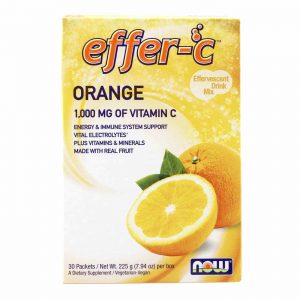 Comprar Now Foods, Effer-C™, Laranja - 30 Pacotes