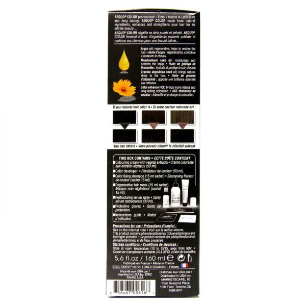 Comprar AEQUO®, Coloração Permantente Natural para o Cabelo, 1 N Caviar Preto - Uma Aplicação - Imagem 4