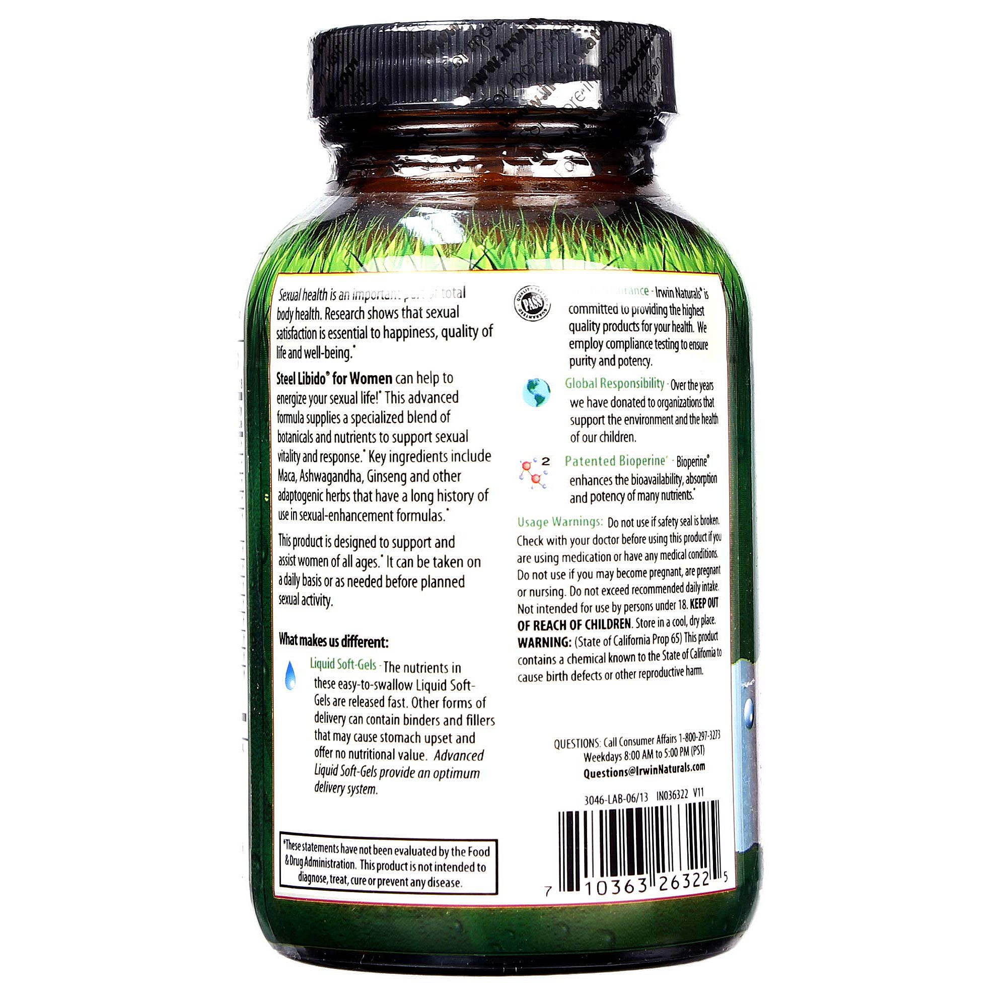 Comprar Irwin Naturals, Steel-Libido para Mulheres - 75 Cápsulas em Gel - Imagem 2