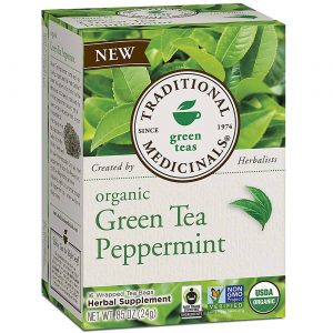 Comprar Traditional Medicinals, Chá Verde Orgânico, Hortelã-Pimenta - 16 Saquinhos de Chá