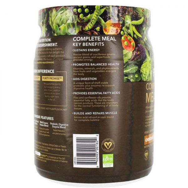 Comprar Plantfusion, Proteína Vegetal Refeição Completa, Sabor Caramelo e Chocolate - 455 g (1 lb) - Imagem 4