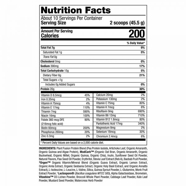 Comprar Plantfusion, Proteína Vegetal Refeição Completa, Sabor Caramelo e Chocolate - 455 g (1 lb) - Imagem 5