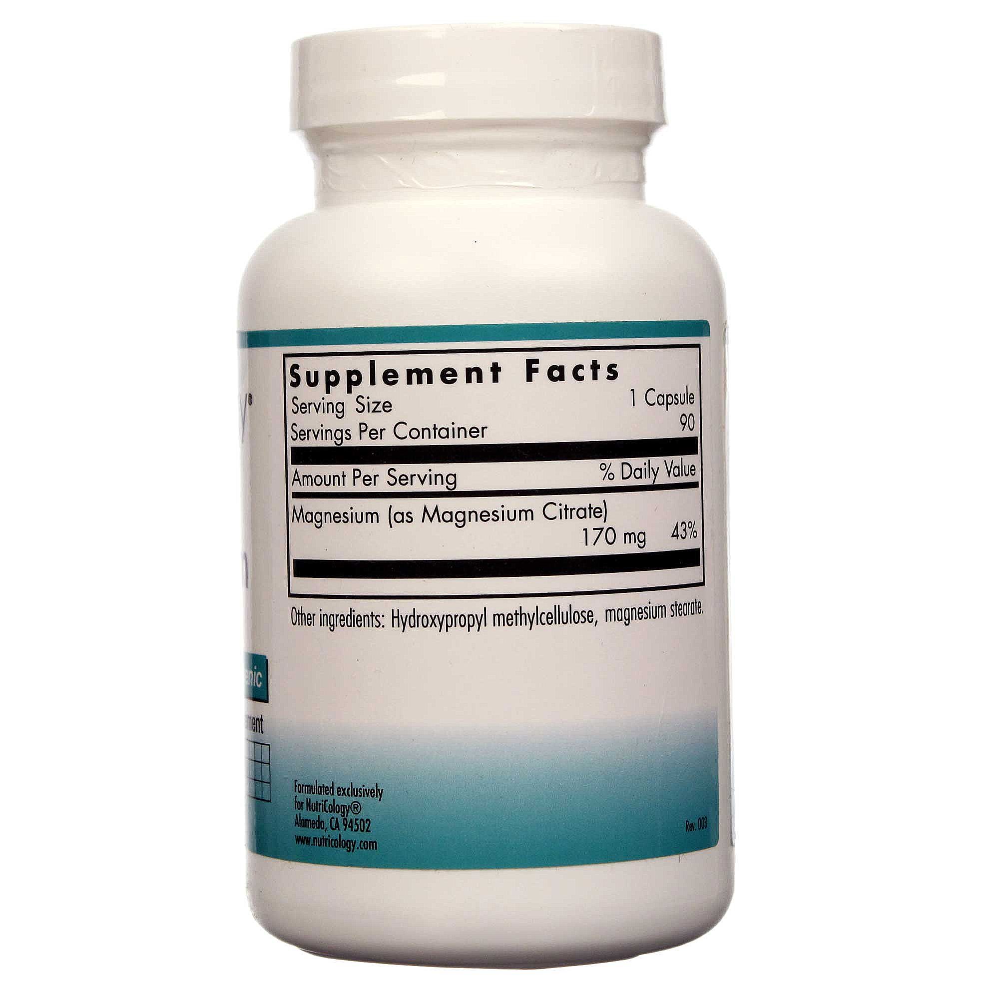 Comprar Nutricology Citrato de magnésio 90 Cápsulas - Imagem 2