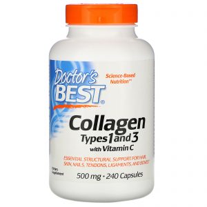 Comprar Doctor's Best, Colágeno Tipos 1 e 3 com Peptan, 500 mg, 240 Cápsulas