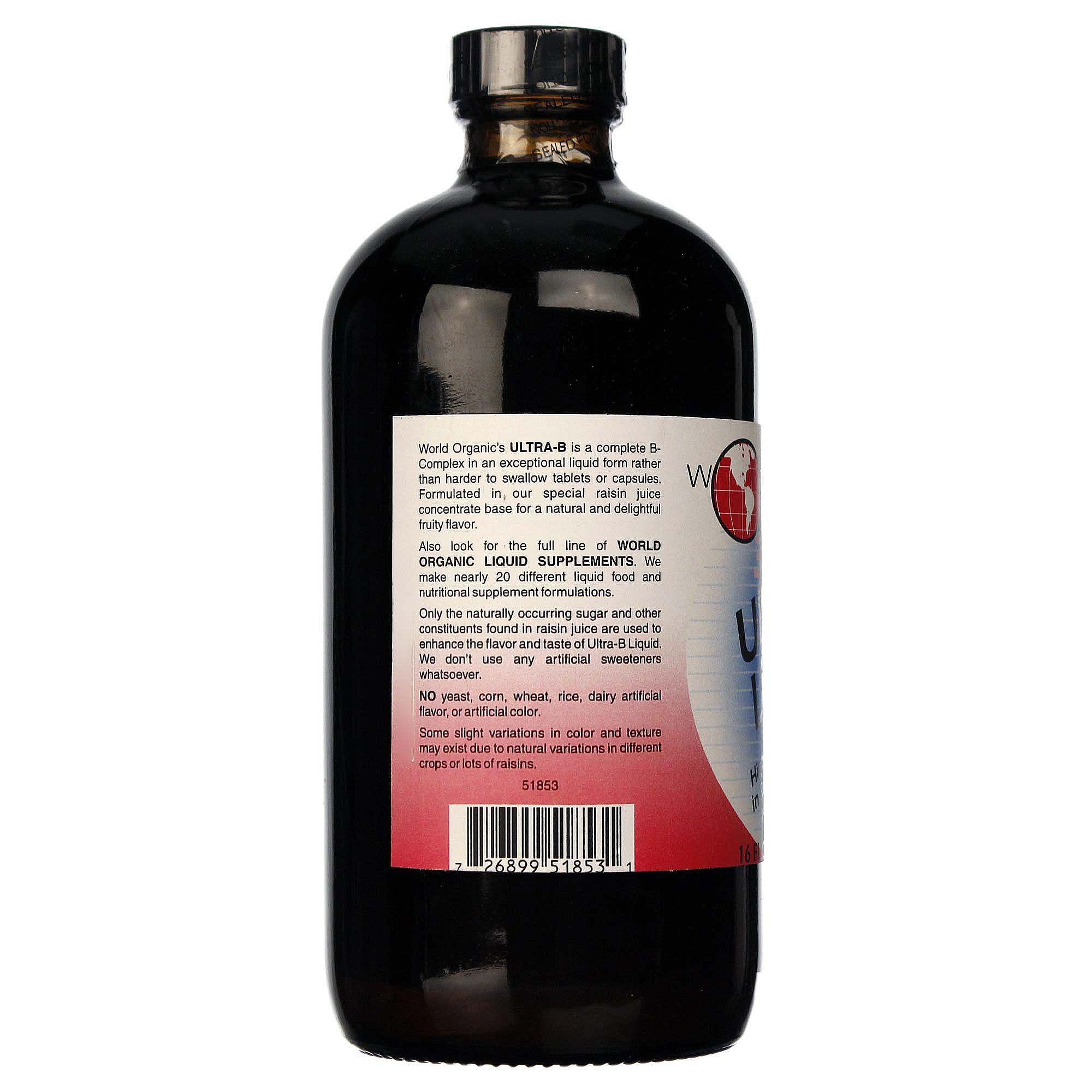 Comprar World Organic, Líquido Ultra-B em Suco de passas - 474mL - Imagem 3