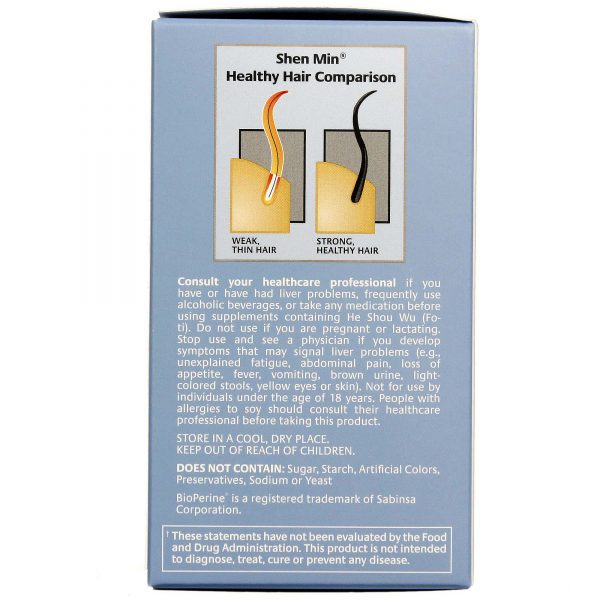 Comprar Bio-Tech, Shen Min - Fórmula Avançada de Nutrientes para o Cabelo Masculino - 60 Comprimidos - Imagem 4