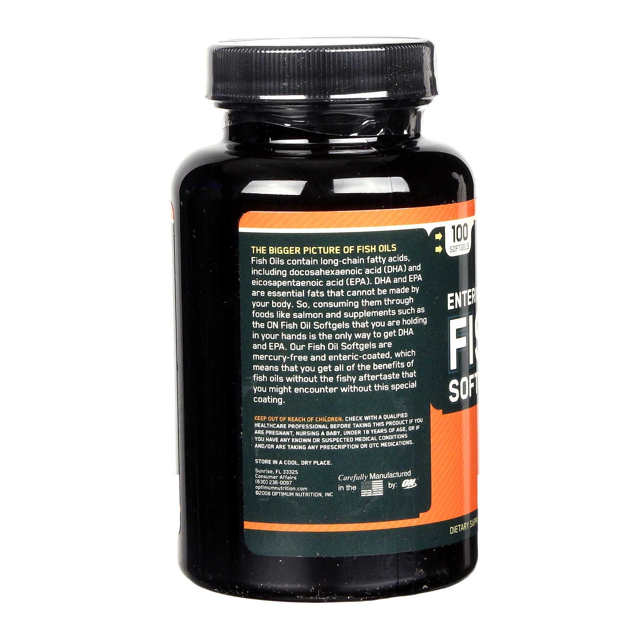 Comprar Óleo de peixe Revestimento entérico - Optimum Nutrition - 100 Cápsulas em Gel - Imagem 3