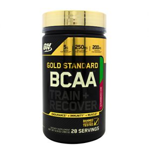 Comprar Optimum Nutrition Gold Standard BCAA Train + Recover, Kiwi de morango - 9.9 oz (280g)