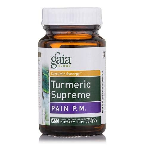 Comprar Gaia Herbs Turmeric Supreme Pain PM - 30 Vegetarian Liquid Phyto-Cápsulas