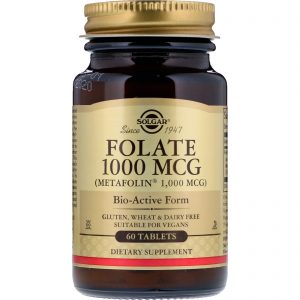 Comprar Solgar, Folato como Metafolina, 1.000 mcg, 60 Comprimidos