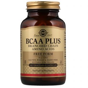 Comprar Solgar, BCAA Plus, Forma Livre, 100 Cápsulas Vegetais