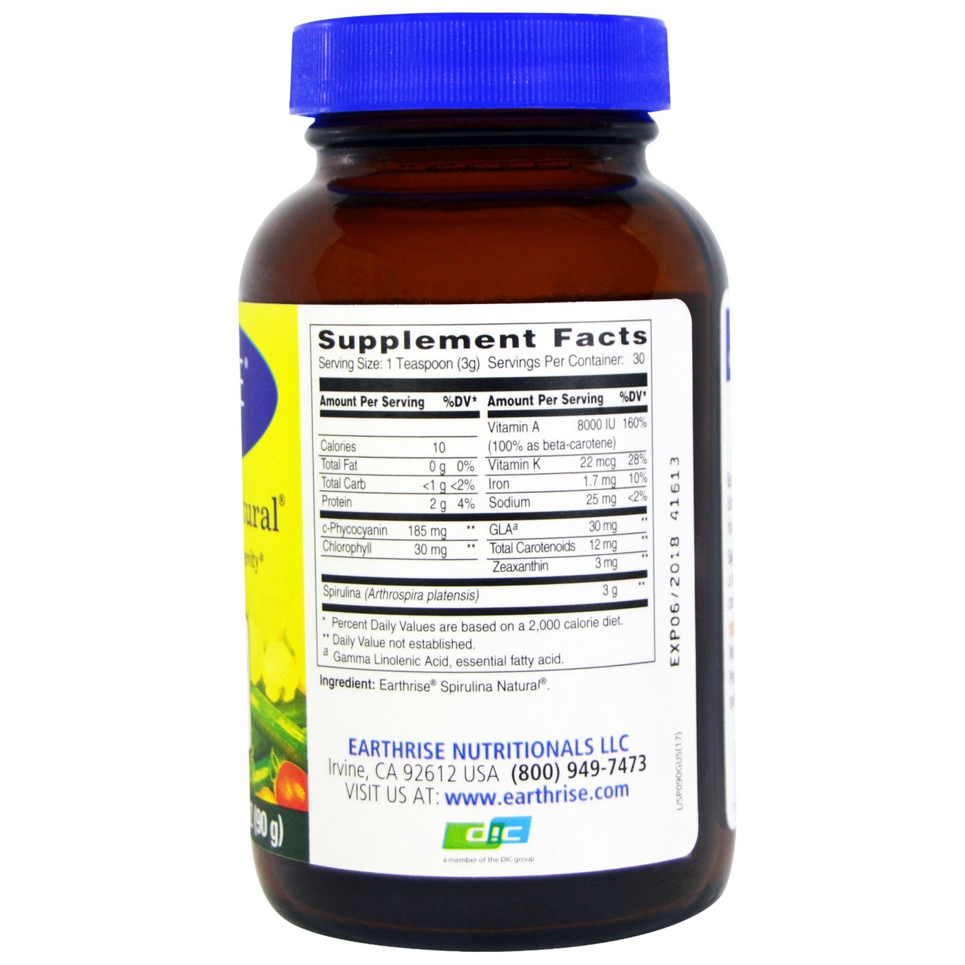 Comprar Earthrise, Spirulina em Pó - 90 g (3,2 oz) - Imagem 2
