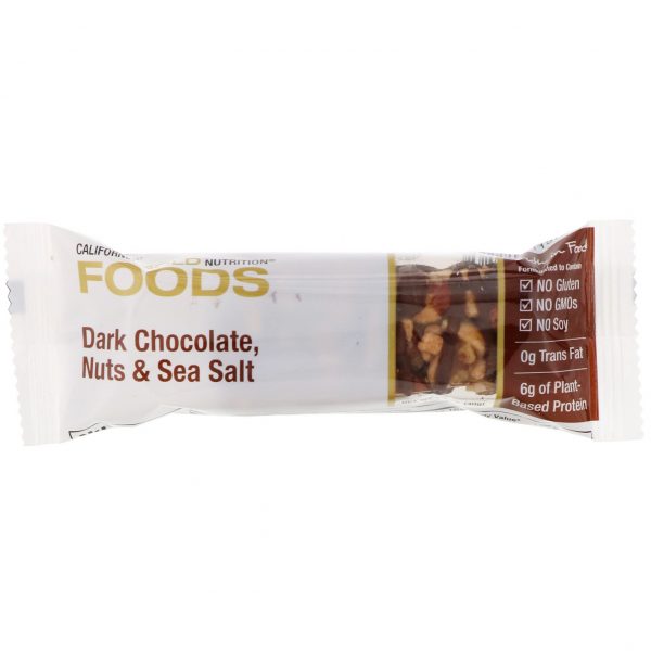 Comprar California Gold Nutrition, Alimentos, Chocolate Meio Amargo, Frutas Secas e Sal Marinho, 12 Barras, 40 g (1,4 oz) cada - Imagem 4