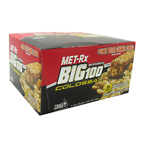 Comprar MET-Rx Big 100 Meal Replacement Bar, Manteiga de amendoim Caramel Crunch - 9 Barras
